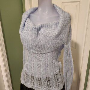 Light Blue, Loose Knit Sweater